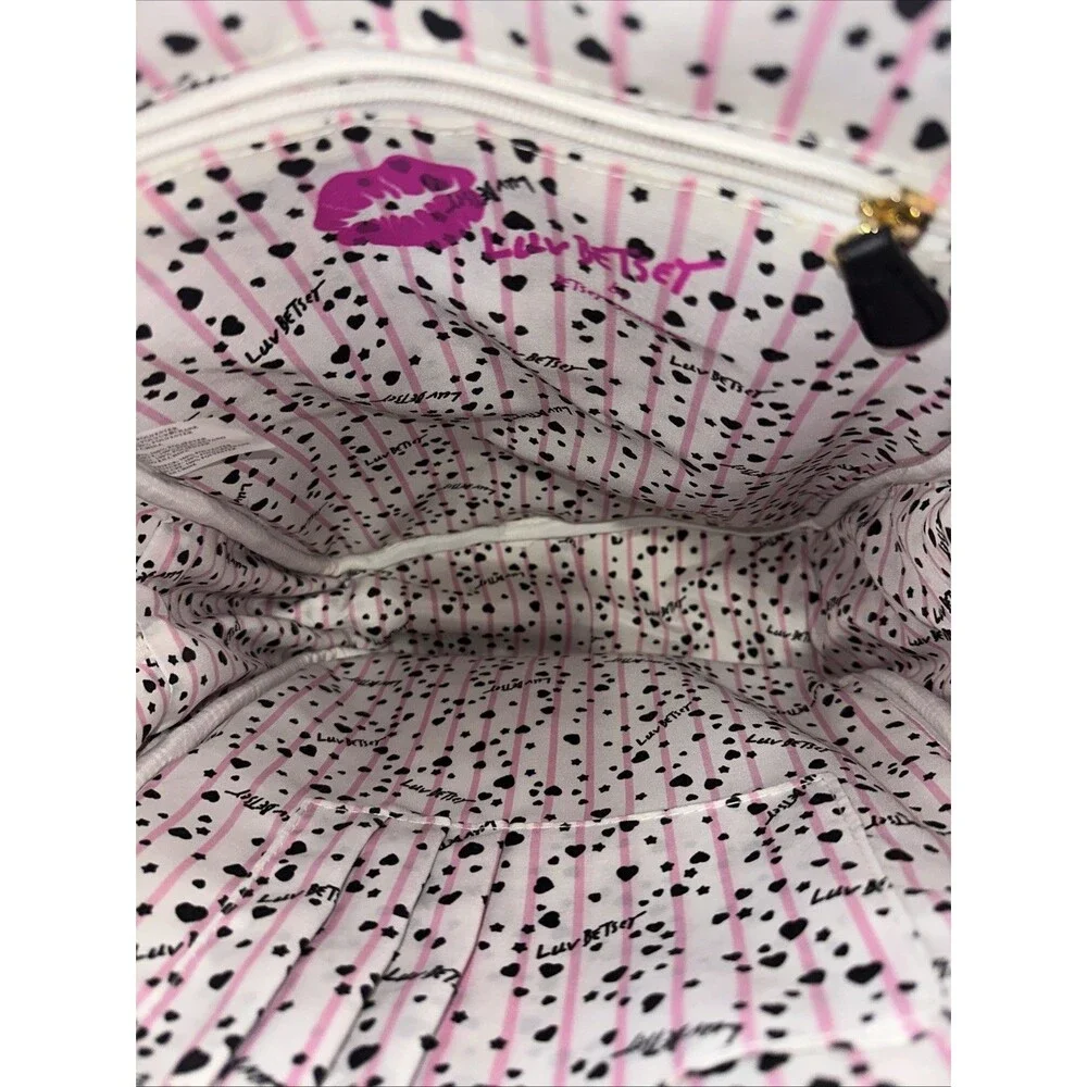 LUV Betsey Johnson Rabbit  Backpack Pink EUC Adorable Fury Bunny Ears & Tail